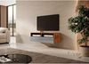 Selsey 'Rednaw' TV-Schrank mit Schublade, Holzoptik Eiche / Hochglanz Grau, 100 cm Bild 5