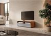 Selsey 'Rednaw' TV-Schrank mit Schublade, Holzoptik Eiche / Hochglanz Grau, 100 cm Bild 4