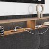 Polsterbett Christin Anthrazit/Eiche 160x200 mit LED, USB-Anschluss, Matratze Vitalispa Bild 4