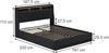 Polsterbett Christin Anthrazit/Eiche 160x200 mit LED, USB-Anschluss, Matratze Vitalispa Bild 3