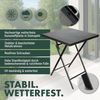 BRUBAKER Gartentisch Bergamo - 58 x 58 cm Balkontisch wetterfest (1-St, Campingtisch eckig mit Stein Optik - Klapptisch für Balkon, Terrasse), Metall Beistelltisch klappbar - Bistrotisch Bild 4