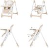 Chipolino Kinderhochstuhl 2 in 1 Milk Shake, verstellbar, Babyschaukel, Räder beige Bild 3