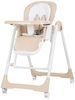 Chipolino Kinderhochstuhl 2 in 1 Milk Shake, verstellbar, Babyschaukel, Räder beige Bild 2