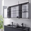 Bernstein Badezimmerspiegelschrank VARO Verspiegelt 120cm Spiegelschrank LED dimmbar Waschtischbeleuchtung Steckdose Bild 3