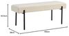 Design Sitzbank NORDIC weiss Bouclé 100cm Eleganz & Modern Bild 2