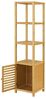 Bambusregal Liminka Badregal mit Schranktür 140x34x33cm [en. casa] Bild 4