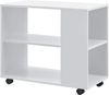 Couchtisch Älvdalen 60x70x35 cm zusätzliche Ablage u. feststellbaren Rollen Weiß en. casa Bild 4