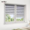 WOLTU Doppelrollo Klemmfix ohne Bohren Marmor Grau B100 x H150 cm, Duo Rollo Zebrarollo Fensterrollo Klemmrollo Seitenzugrollo Easyfix lichtdurchlässig & verdunkelnd Rollos für Fenster und Tür Bild 2