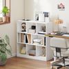 HOMCOM Bücherregal 3-stöckig, Büroregal 1-tlg, für Home-Office Wohnzimmer Weiß 97,5 x 30 x 100 cm Bild 2