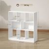 HOMCOM Bücherregal 3-stöckig, Büroregal 1-tlg, für Home-Office Wohnzimmer Weiß 97,5 x 30 x 100 cm Bild 3