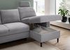Ecksofa >Pris< Schlaffunktion, Stauraum, dunkelgrau - 234x88x147 (BxHxT) Bild 3