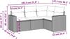 vidaXL 4-tlg. Garten-Sofagarnitur mit Kissen Schwarz Poly Rattan 3251242 Bild 3
