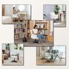 MEUBLE COSY Sessel Lehnstühle Lounge Cocktailsessel Bürostuhl mit höhenverstellbar Armlehnen 360° Drehbar Schminkstuhl Polsterstuhl für Schlafzimmer Wohnzimmer Büro Vanity, Bouclé Frottier, Weiß Bild 4