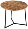 Amagohome Beistelltisch Couchtisch rund Beistelltisch Massivholz ø 56cm Wohnzimmertisch Metall Bild 5