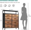YITAHOME Kommode, Schrank, Aufbewahrungsschrank, 8 Schubladen aus Stoff mit Griffen, Aufbewahrungskommode, Gabardin aus verrottetem Holz Bild 3