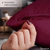 Cozyor Bettwäsche extra dick, weich, top Reissverschluss 135x200 155x200 155x220 200x200, Mikrofaser, 3 teilig, bordeaux Berry, Bettbezug + Kissenbezug 40x80, für Allergiker, weich Bild 5