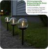 LED-Solar-Wegleuchte "Globe", 3er Set, weiß/schwarz Bild 5
