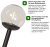 LED-Solar-Wegleuchte "Globe", 3er Set, weiß/schwarz Bild 2