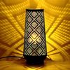 Marrakesch Orient & Mediterran Interior Nachttischlampe Boho Deko Stehlampe Tischlampe Lampe Qantas Klein Weiss, Handarbeit Bild 5
