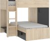 Vente-unique - RICARDO Bett Holz, Platte GrauBeige - B 111 cm x H 150 cm x L 255 cm Bild 3