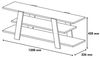 Hanah Home Modern TV Stand with Wall-Mount Option, Walnut & Cream, 120 x 42 x 33.6 cm | 100% Melamine Coated, 18 mm Thick, Multiple Shelves | Stylish & Functional Design Bild 4