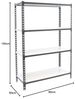 Simonrack Schwerlastregal, Lagerregal, 150 x 80 x 50 cm, Metallregal, Kellerregal, Biegestelle 180 kg, 4 Fachböden, Anthrazit/Weiss - Simonclick Bild 2