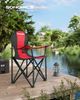 SONGMICS Campingstuhl, klappbar, Klappstuhl, bequemer mit Schaumstoff gepolsterter Sitz, mit Flaschenhalter, hoch belastbar, max. Belastbarkeit 250 kg, Outdoor Stuhl, rot GCB06BK Bild 2
