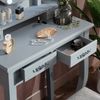 Schminktisch Maggie Grau 75 cm mit LED Beleuchtung und Hocker Vicco Bild 5