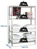 Simonrack Schwerlastregal, Lagerregal, 150 x 110 x 50 Metallregal, Kellerregal, Biegestelle 90 kg, 4 Fachböden, Grau - Comfort Bild 3