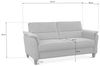 CAVADORE 3er-Sofa Palera mit Federkern / Kompakte Dreisitzer-Couch im Landhaus-Stil / passender Sessel und Hocker optional / 179 x 89 x 89 / Mikrofaser, Braun Bild 3