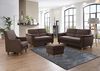 CAVADORE 3er-Sofa Palera mit Federkern / Kompakte Dreisitzer-Couch im Landhaus-Stil / passender Sessel und Hocker optional / 179 x 89 x 89 / Mikrofaser, Braun Bild 2