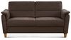 CAVADORE 3er-Sofa Palera mit Federkern / Kompakte Dreisitzer-Couch im Landhaus-Stil / passender Sessel und Hocker optional / 179 x 89 x 89 / Mikrofaser, Braun Bild 4