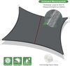 AXT SHADE Sonnensegel Wasserdicht Rechteckig 4x5 m Wetterschutz Sonnenschutz PES Polyester mit UV Schutz für Terrasse Balkon Garten-Grau Anthrazit(Wir Machen Sondergrößen) Bild 2