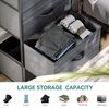 YITAHOME Kommode,Kommode mit 4 Schubladen,Schrank,Stoffschubladen mit Griffen,Metallgestell,Dauerhaft,Schwarze Holzmaserung Bild 5