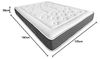 DUÉRMETE ONLINE - Packung viskoelastische Matratze Bio Nature Dicke 24 cm + Klappbett aus Holz, große Kapazität | Farbe Wengue 135x190 Bild 3
