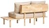 2-Sitzer Sofa Stoff mit Ablage Beige SALO Bild 5