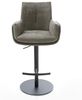 Barstuhl Clea-Flex Bouclé Soft Schlamm Drehfuß höhenverstellbar Metall Schwarz Bild 3