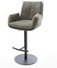 Barstuhl Clea-Flex Bouclé Soft Schlamm Drehfuß höhenverstellbar Metall Schwarz Bild 2