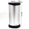 Curver 02150 ''Metallic's'' Abfallbehälter 40 Liter, metallic-silber Bild 2
