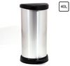 Curver 02150 ''Metallic's'' Abfallbehälter 40 Liter, metallic-silber Bild 3