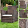 Garten Relaxsessel in Braun Polyrattan Gartenmöbel Balkon Stuhl Sitzmöbel Bild 2