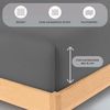 Buymax® Spannbettlaken 70x140 cm Doppelpack 100% Baumwolle Kinderbett Spannbetttuch Baby Bettlaken Jersey, Matratzenhöhe bis 15 cm, Farbe Anthrazit-Grau Bild 3