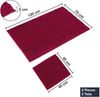 WohnDirect Badematten Set 2 teilig Beere • WC Vorleger (45x45 cm), Badematte (70x120 cm) • rutschfest waschbar Badezimmerteppich OHNE WC-Ausschnitt Bild 2