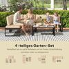 Outsunny Sitzgruppe 2 Zweisitzer Couchtisch, (Set, 4-tlg, Sofa-Set), Modulares 4-teiliges Gartenlounge-Set Bild 3
