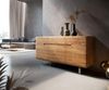 Sideboard Anaya 145 cm Akazie Natur 3 Türen L-Fuß Edelstahl Bild 3