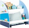 roba Kinderregal 'Rennfahrer' - Spielzeug- & Bücher-Regal - Spielregal fahrbar & drehbar - Blau Bild 5