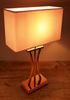 BRUBAKER Nachttischlampe Tischlampe Goldene Säule - Design Nachttischlampen Gold, ohne Leuchtmittel, Vintage Tischleuchten aus Metall, Höhe 50 cm, Schirm Weiß Bild 5