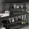 Lowboard Cesaro Schwarz 110 x 41.5 cm mit offenen Regalen Vicco Bild 5
