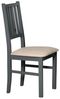 Essgruppe Nilo 7 Tischgruppe Graphit grau feiner Strukturstoff beige 7-teilig Bild 4