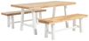 Gartentisch Set SCANIA Akazienholz 170x80x74 cm Weiß Bild 1